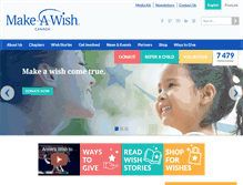 Tablet Screenshot of makeawish.ca